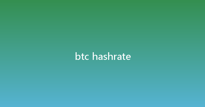 btc hashrate 