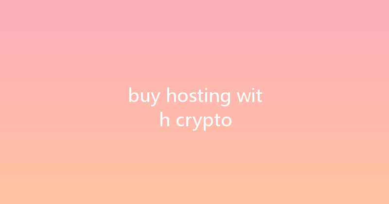 buy hosting with crypto 