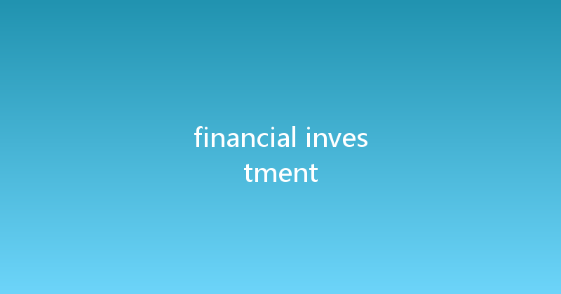 financial investment 